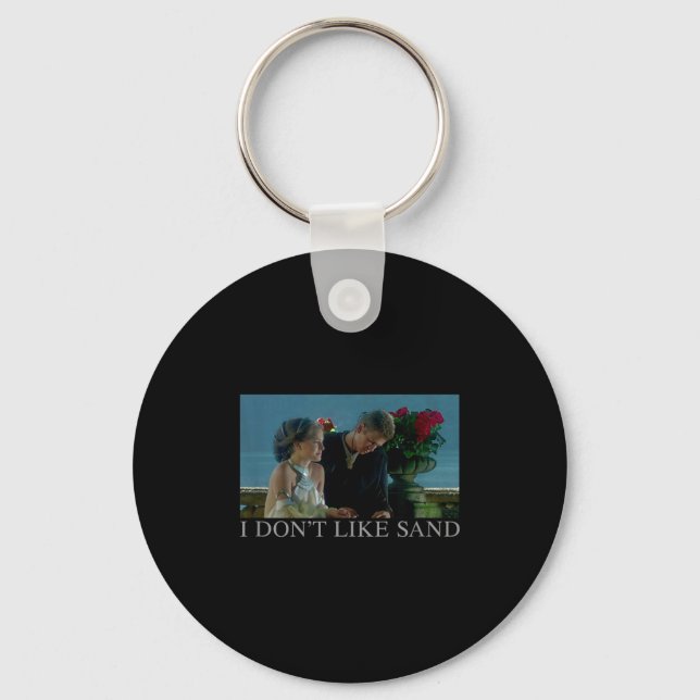 Anakin &amp; Padme Movie Ster I Don't Like Sand  Keychain (Front)