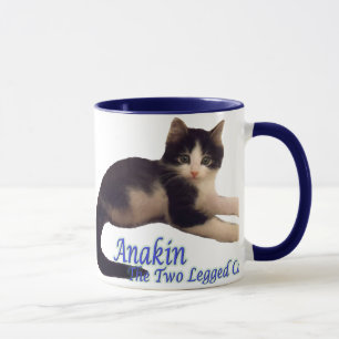 Anakin Two Legged Cat Logo, Cute Kitten Mug