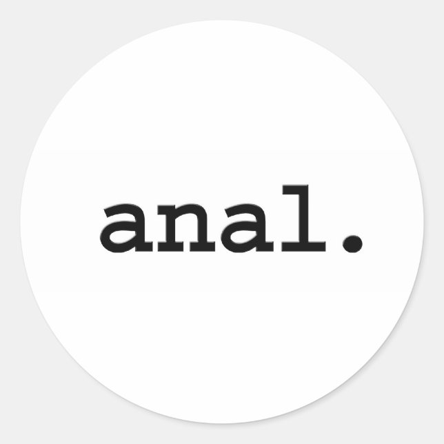 anal. classic round sticker (Front)