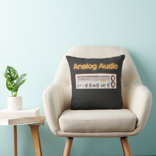 Analog Audio Old HI FI Throw Pillow