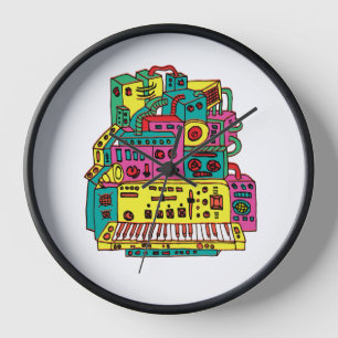 Analog Crowd Doodle Clock