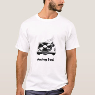 Analog Soul Vinyl T-Shirt Minimalist Turntable