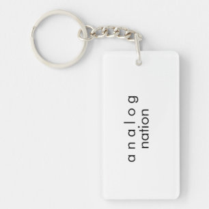 Analogue Audio Keychain Keyring   Double-Sided