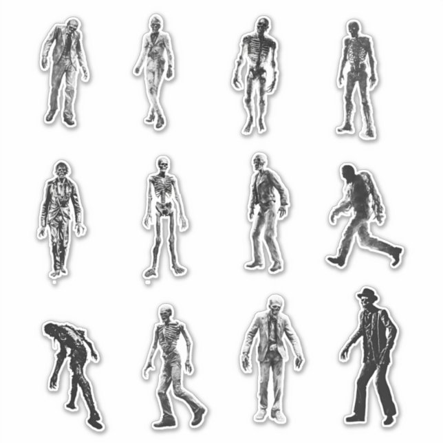 Analogue Horror Zombie Stickers (Front)