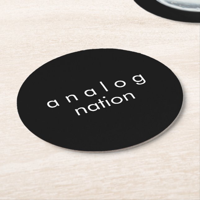 Analogue Nation Black Paper Coaster (Angled)