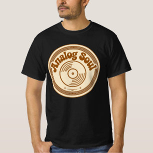 Analogue Soul Vinyl Record Retro Tee