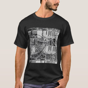 Analogue Synthesizer - Modular Design - Black & Wh T-Shirt