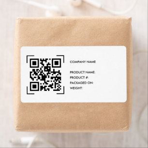 Analyse du code QR du stock   Étiquette de logo pr