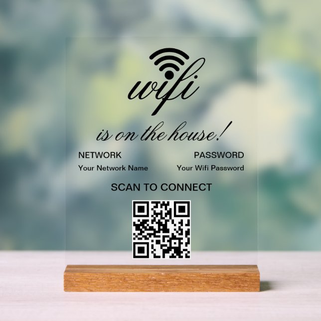 Analyse Internet Wi-Fi de code QR personnalisée po (Neutre)