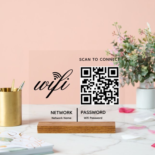 Analyse Wi-Fi de code QR pour connecter le blanc p (Mariage)