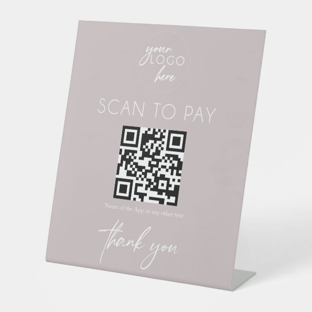 Analyser pour payer le panneau d'entreprise rose p (Recto)