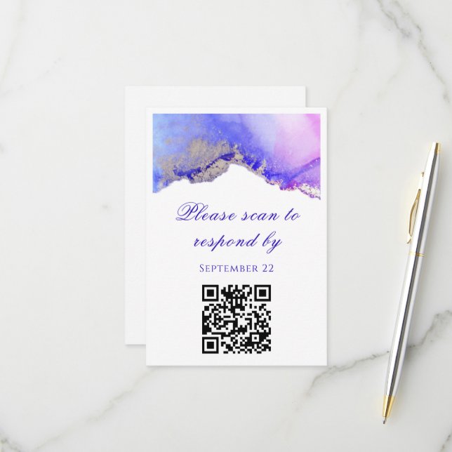 Analyser pour répondre à la carte RSVP de mariage  (Devant/Arrière en situation)