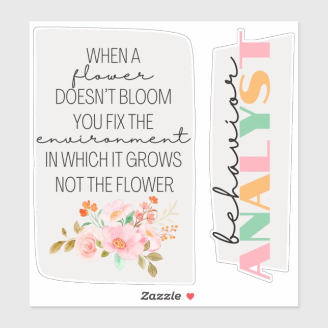 analyste de comportement, cadeau ABA, autocollants (Feuille)