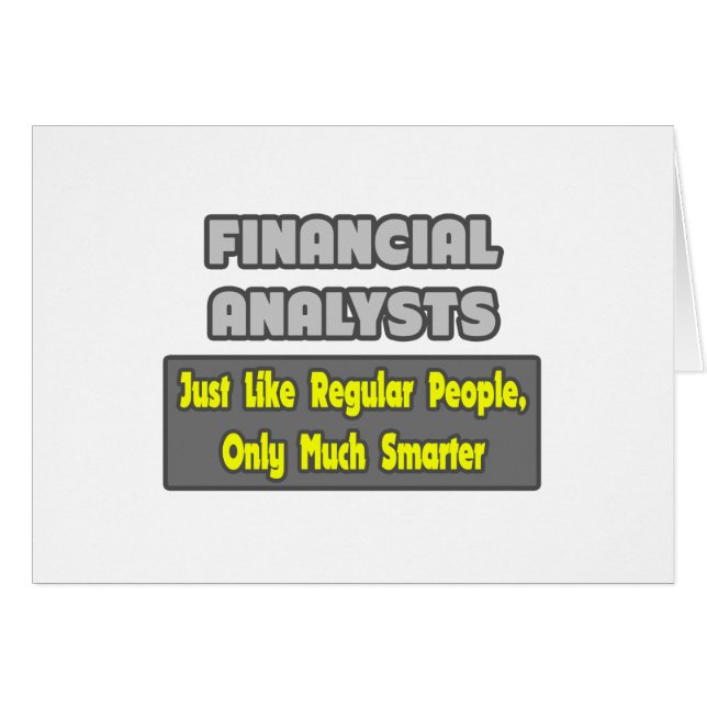 Analystes financiers ... Plus intelligent (Devant horizontal)