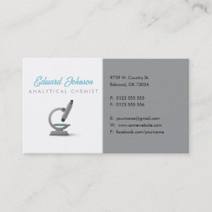 Analytical Chemist   Science microscope Business Card