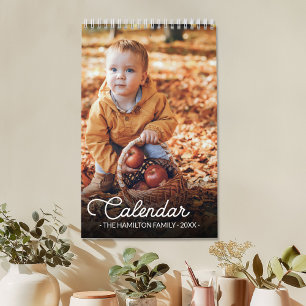 Analyze this listing for a custom family photo cal calendar