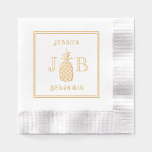 Ananas #11 Couple 2 Monogramme Initiales Noms FrCA