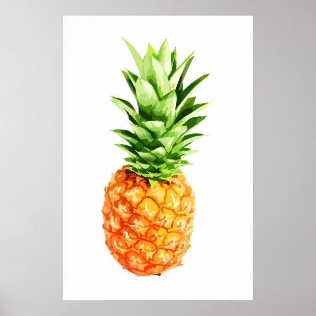 Ananas, affiche d'ananas, toile d'ananas, (Devant)