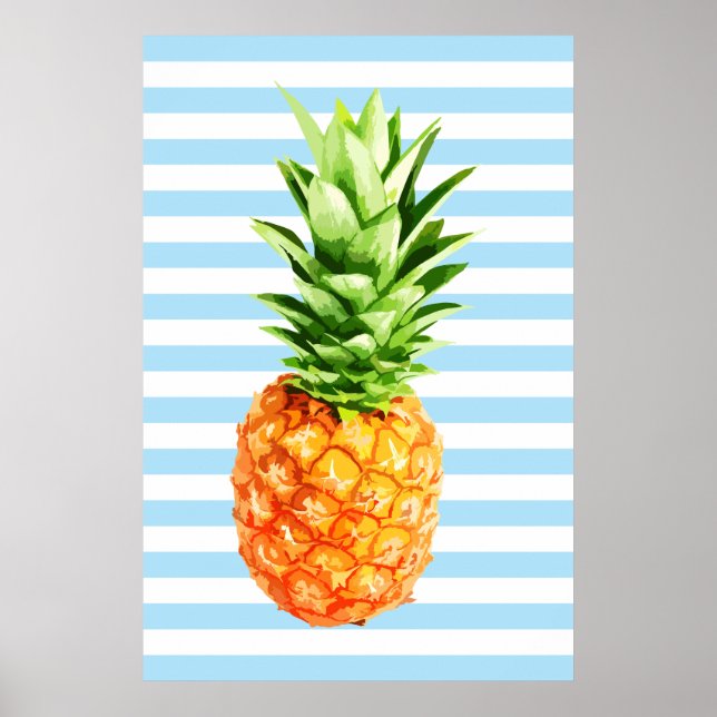 Ananas, affiche de cuisine, affiche d'été (Devant)