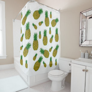 Ananas au rideau de douche