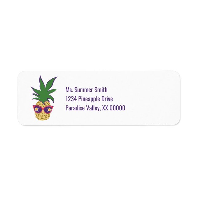 Ananas avec lunettes de soleil Personnalisé (Devant)