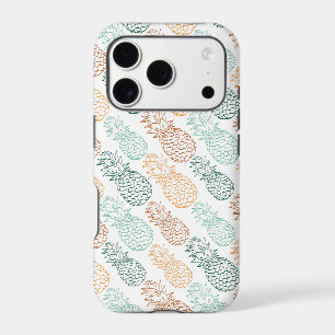 Ananas couleur orange vert