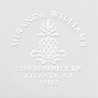 Ananas élégant avec nom et adresse