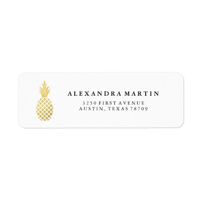 Ananas en or élégant (Devant)