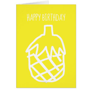 Ananas jaune design simple et moderne