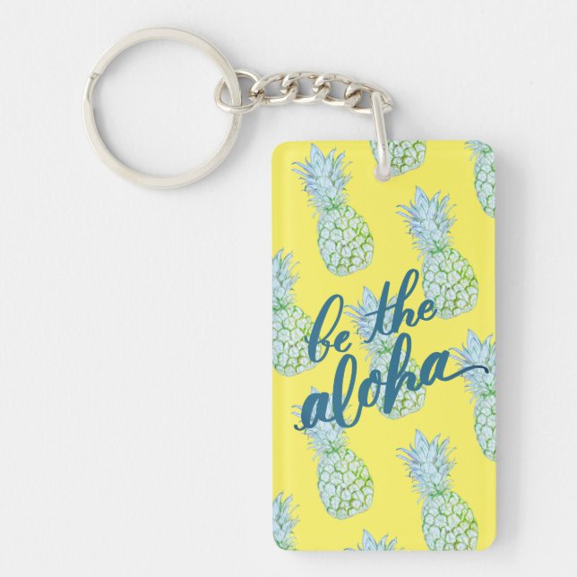 Ananas jaune porte-clés Aloha (Devant)