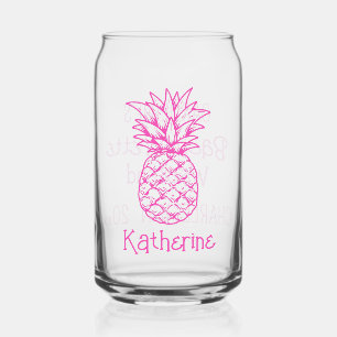 Ananas rose tropicale Preppy Personnalisé