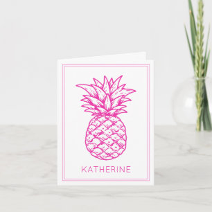 Ananas rose tropicale Preppy Personnalisé