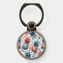 Ananas rouges, blancs et bleus