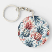 Ananas rouges, blancs et bleus