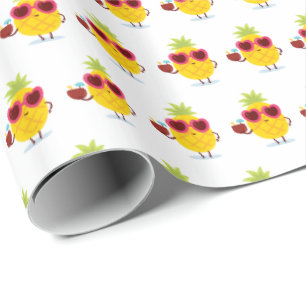 Ananas Tiki Luau Papier cadeau Papier Tropical