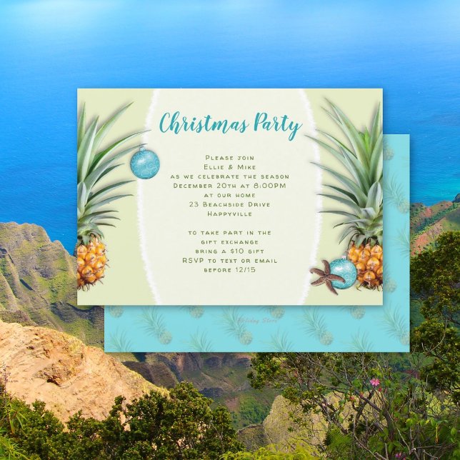 Ananas Tropical Christmas Party Invitation (Créateur téléchargé)