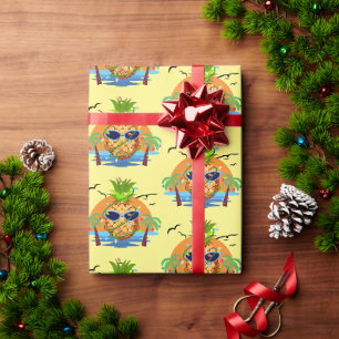 Ananas Tropical Noël Papier d'enveloppement cadeau