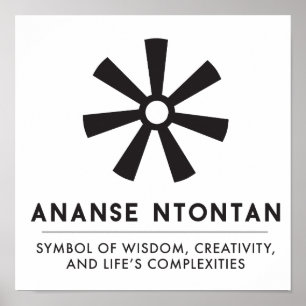 ANANSE NTONTAN Symbol of Wisdom, Creativity Poster