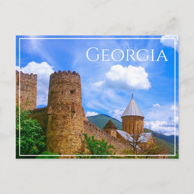 Ananuri Castle Georgia Aragvi Caucuses Mountains Postcard (Front)