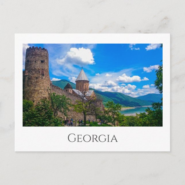 Ananuri Castle Georgia Aragvi Caucuses Mountains Postcard (Front)