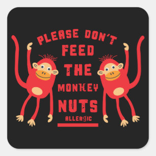 Anaphylaxis Nut Allergies  Square Sticker