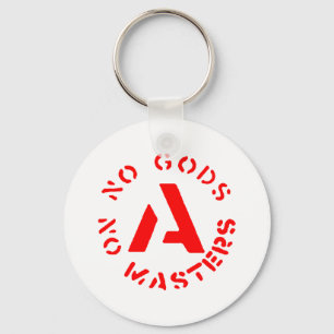 Anarchism - No Gods No Masters Keychain