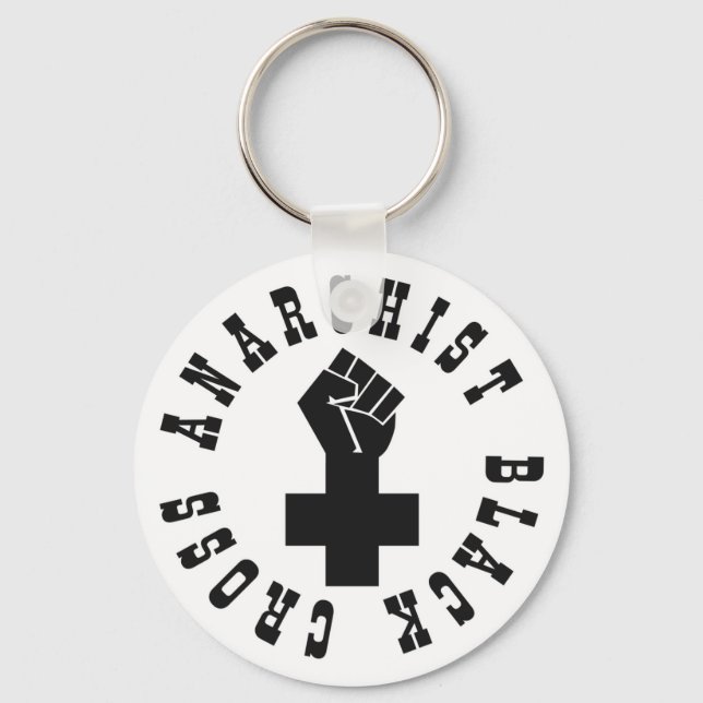 Anarchist Black Cross Keychain (Front)
