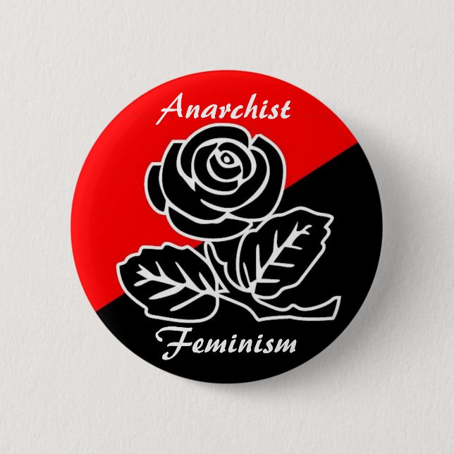 anarchist feminism button (Front)