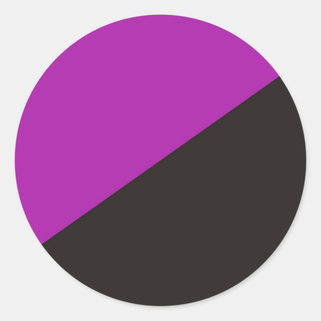 anarchist feminism flag purple black anarchy classic round sticker (Front)