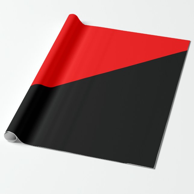 Anarchist Flag (Anarchism) Wrapping Paper (Unrolled)