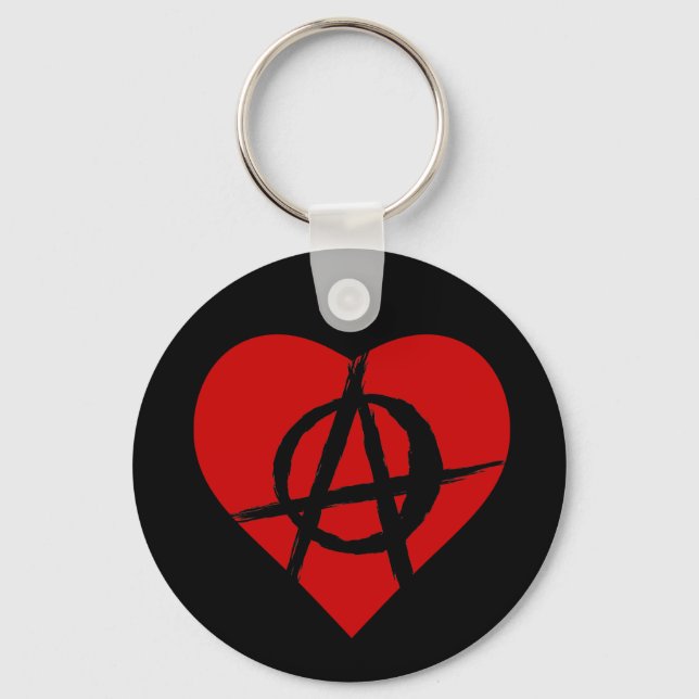 Anarchist heart keychain (Front)