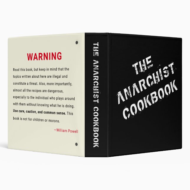 Anarchist Recipe Cookbook Binder (Background)