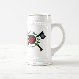 Anarchist Skinhead Communist Skin Head Red/Anarchy Beer Stein