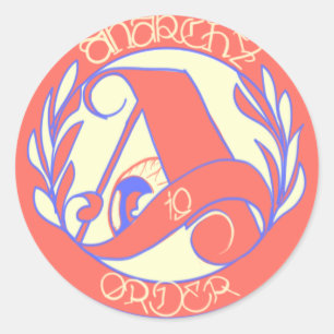 anarcho-american classic round sticker